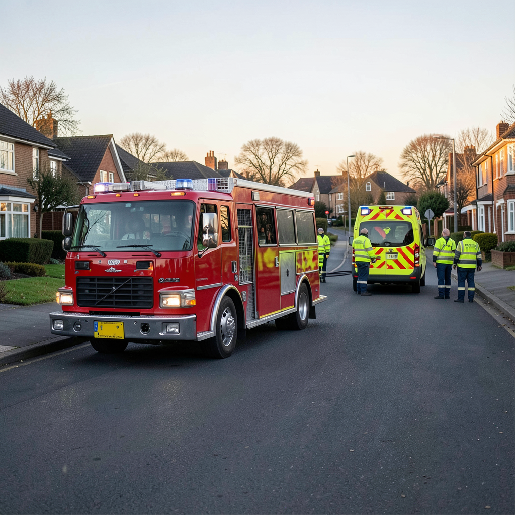Fire crews assist ambulance at Wycliffe Gardens, Shipley